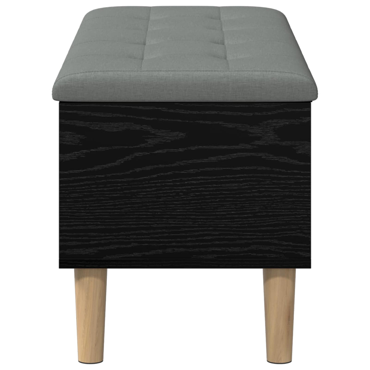 vidaXL Ławka do przechowywania z poduszką Czarny dąb 102 x 42 x 46 cm