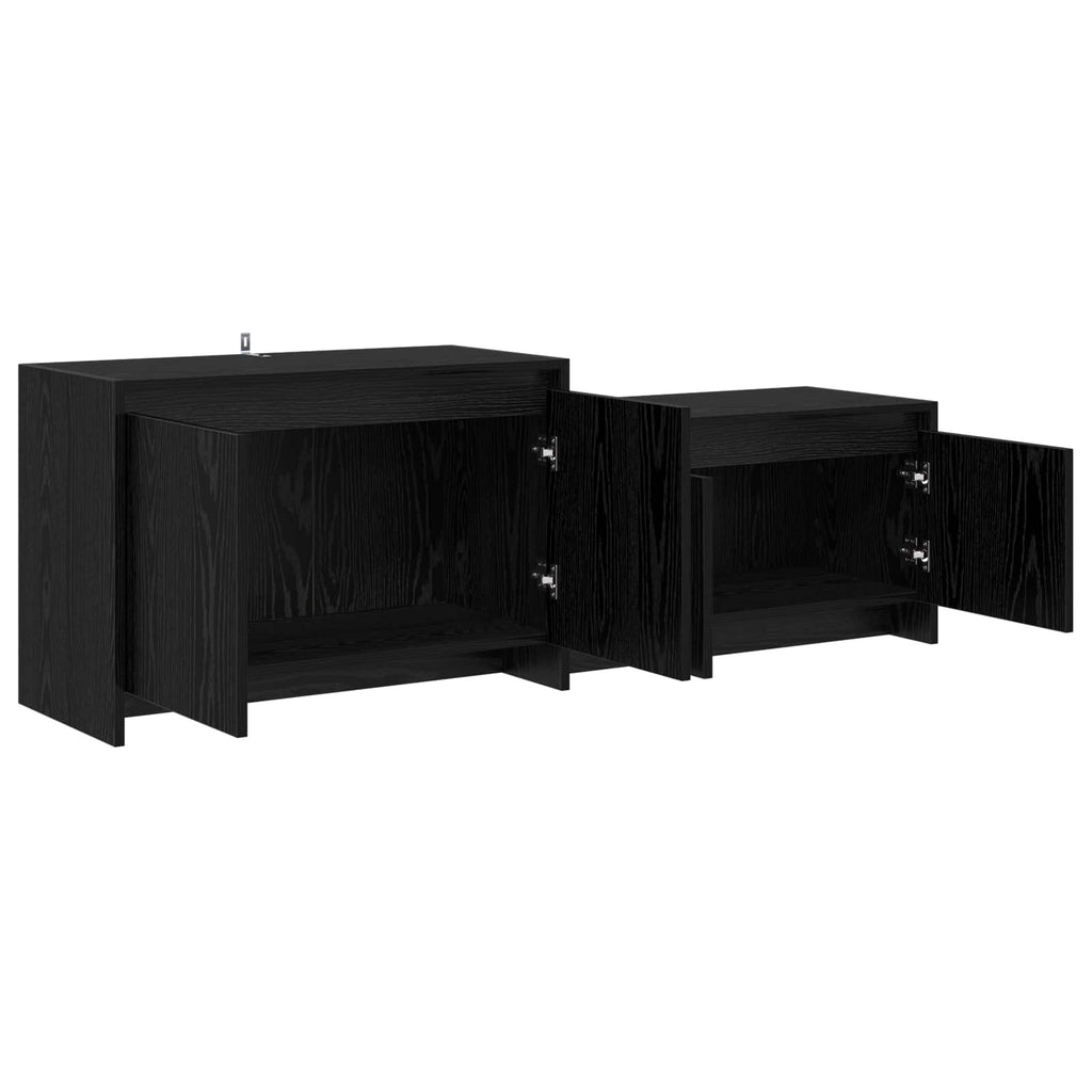 vidaXL Szafka pod telewizor 147 x 35 x 50 cm Czarny dąb