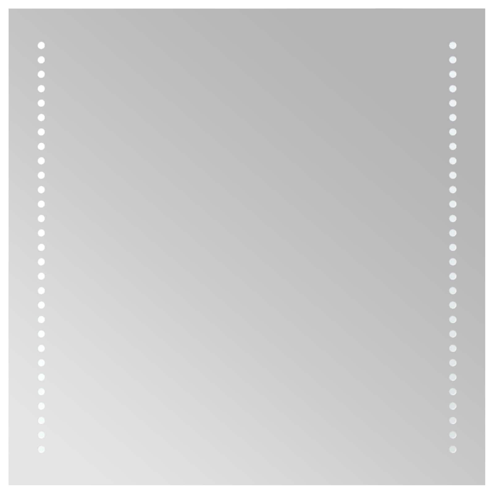 vidaXL Lustro łazienkowe LED przezroczysty 50 x 50 cm szkło hartowane
