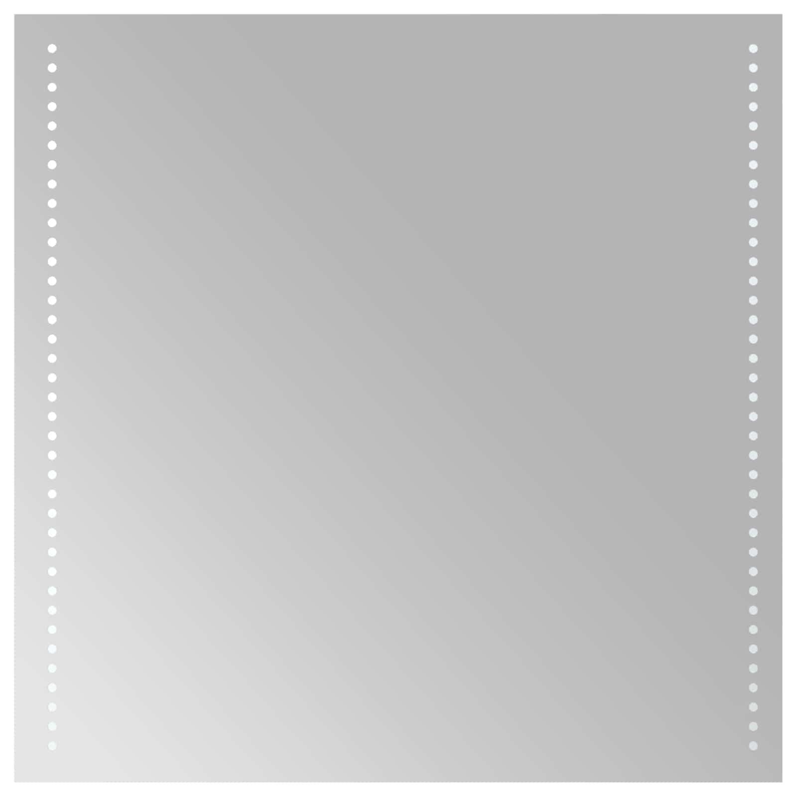 vidaXL Lustro łazienkowe LED przezroczysty 60 x 60 cm szkło hartowane
