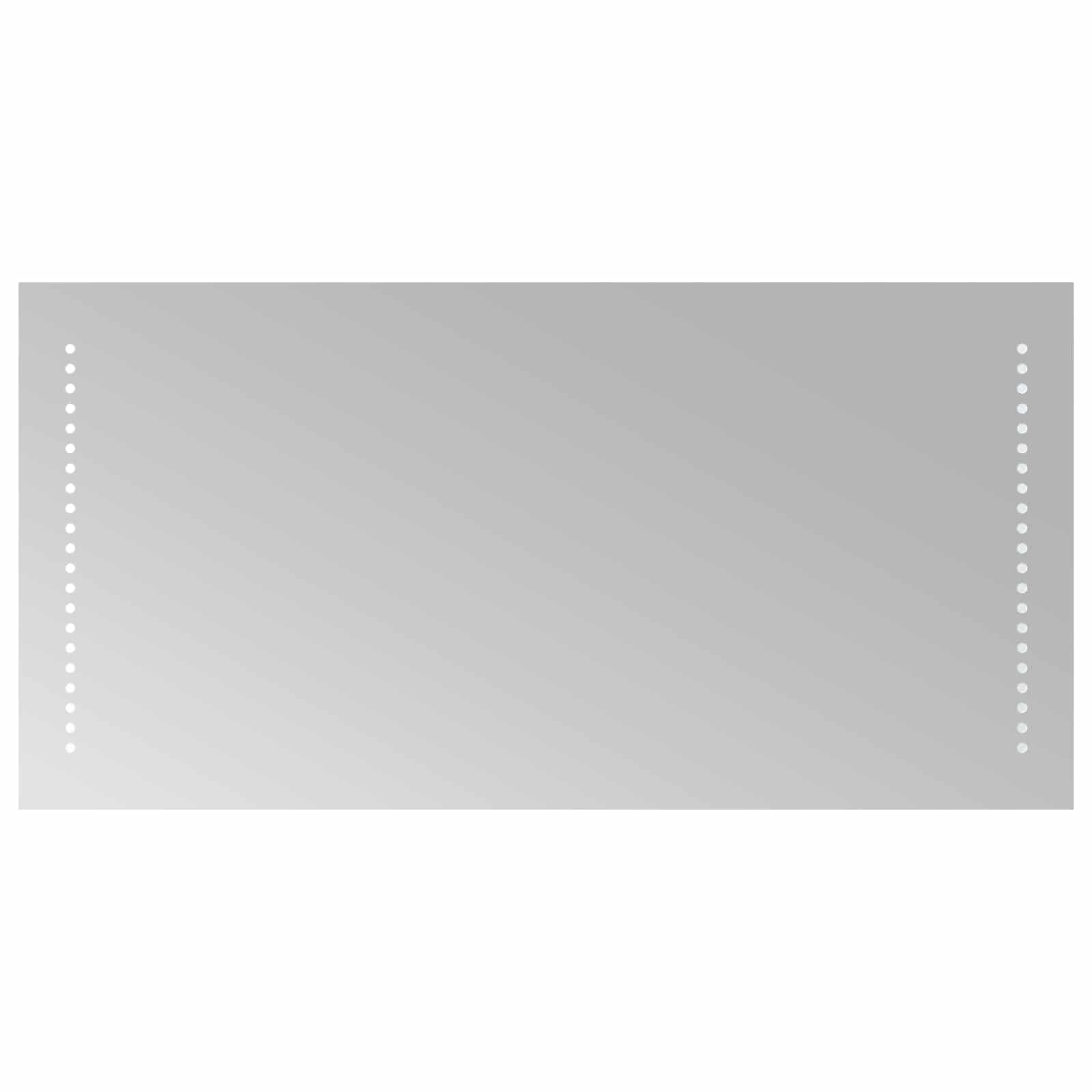 vidaXL Lustro łazienkowe LED przezroczysty 80 x 40 cm szkło hartowane