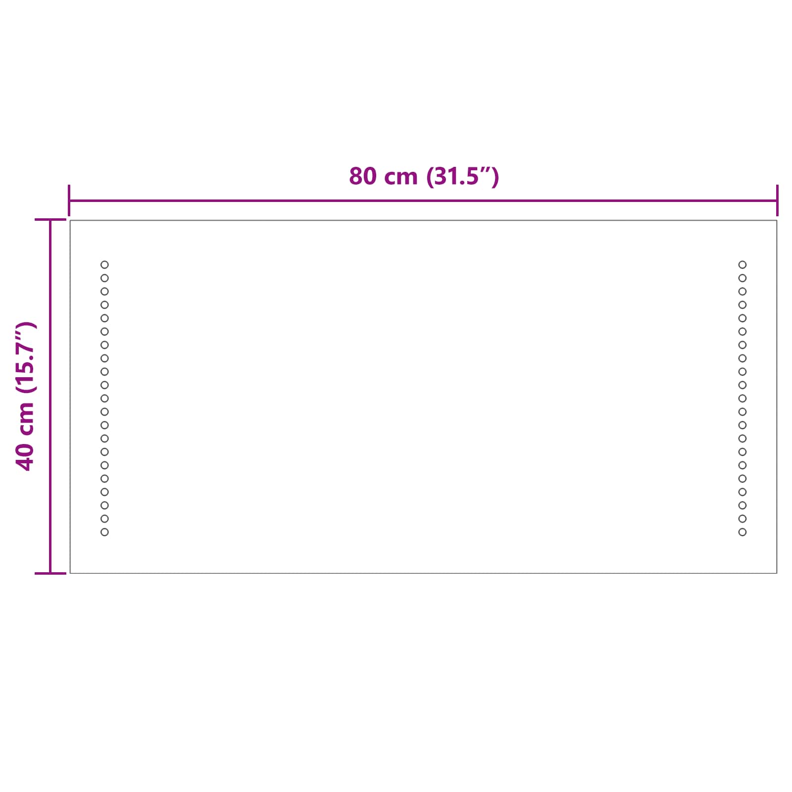 vidaXL Lustro łazienkowe LED przezroczysty 80 x 40 cm szkło hartowane