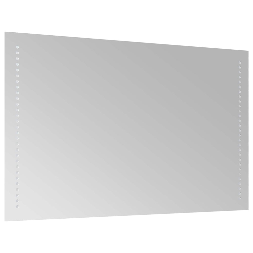 vidaXL Lustro łazienkowe LED przezroczysty 80 x 50 cm szkło hartowane