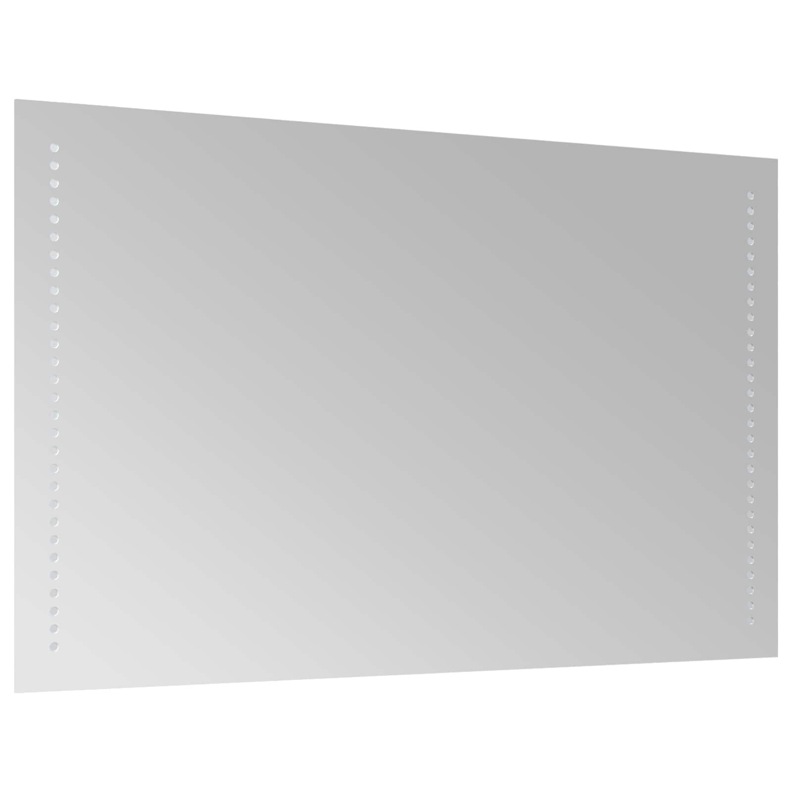 vidaXL Lustro łazienkowe LED przezroczysty 80 x 50 cm szkło hartowane