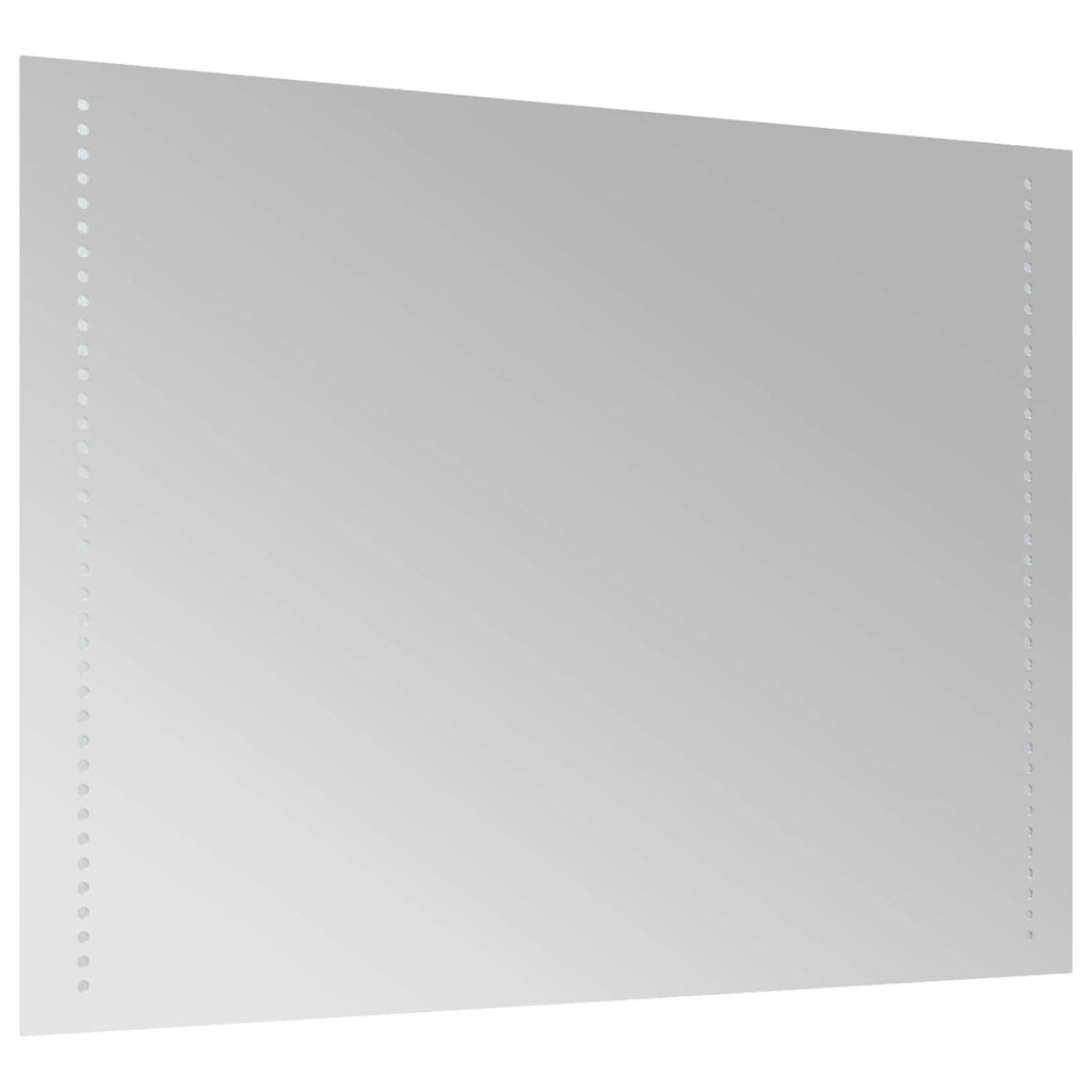 vidaXL Lustro łazienkowe LED przezroczysty 80 x 60 cm szkło hartowane