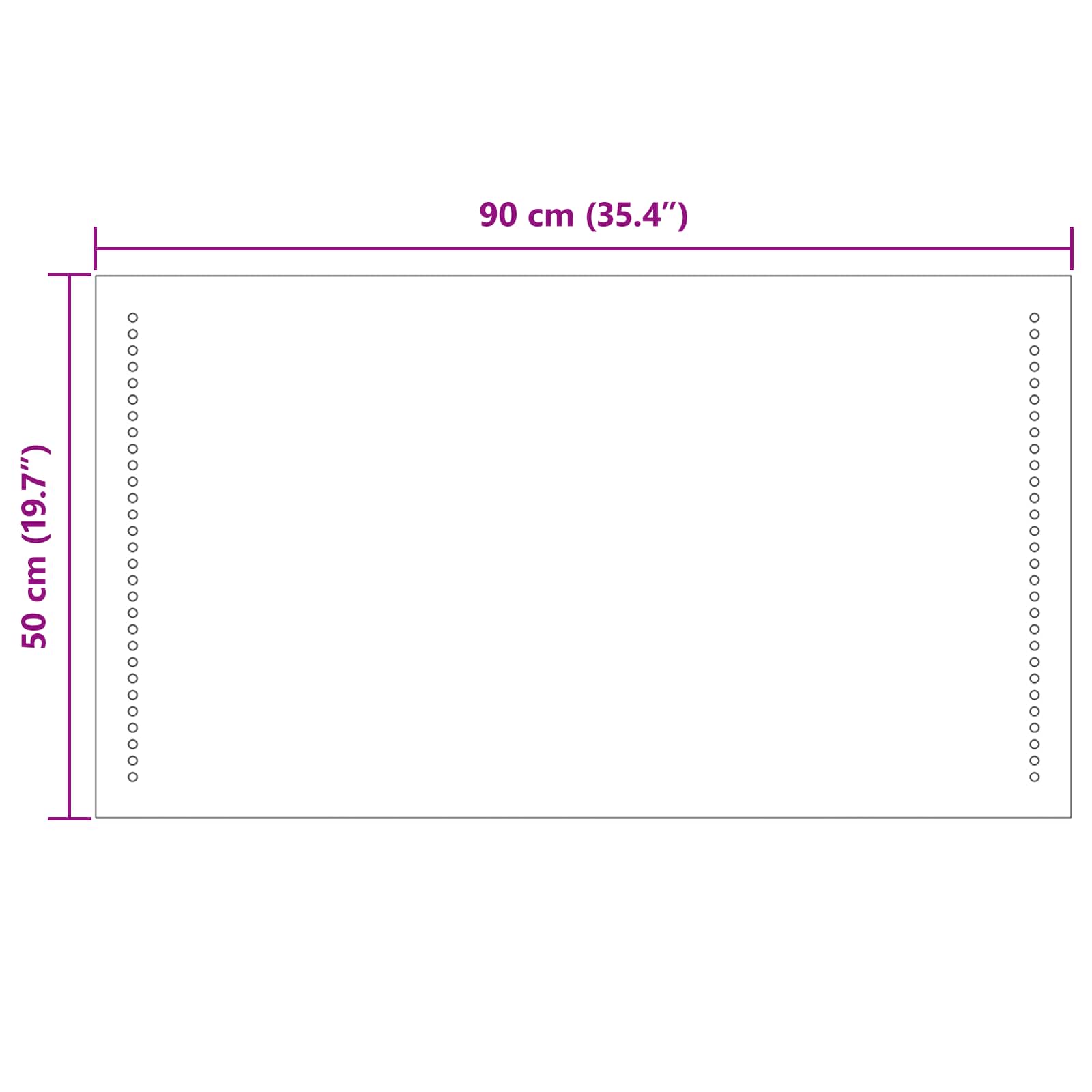 vidaXL Lustro łazienkowe LED przezroczysty 90 x 50 cm szkło hartowane