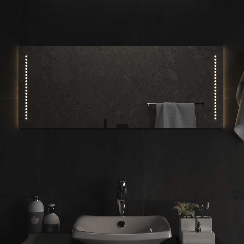 vidaXL Lustro łazienkowe LED przezroczysty 100 x 40 cm szkło hartowane