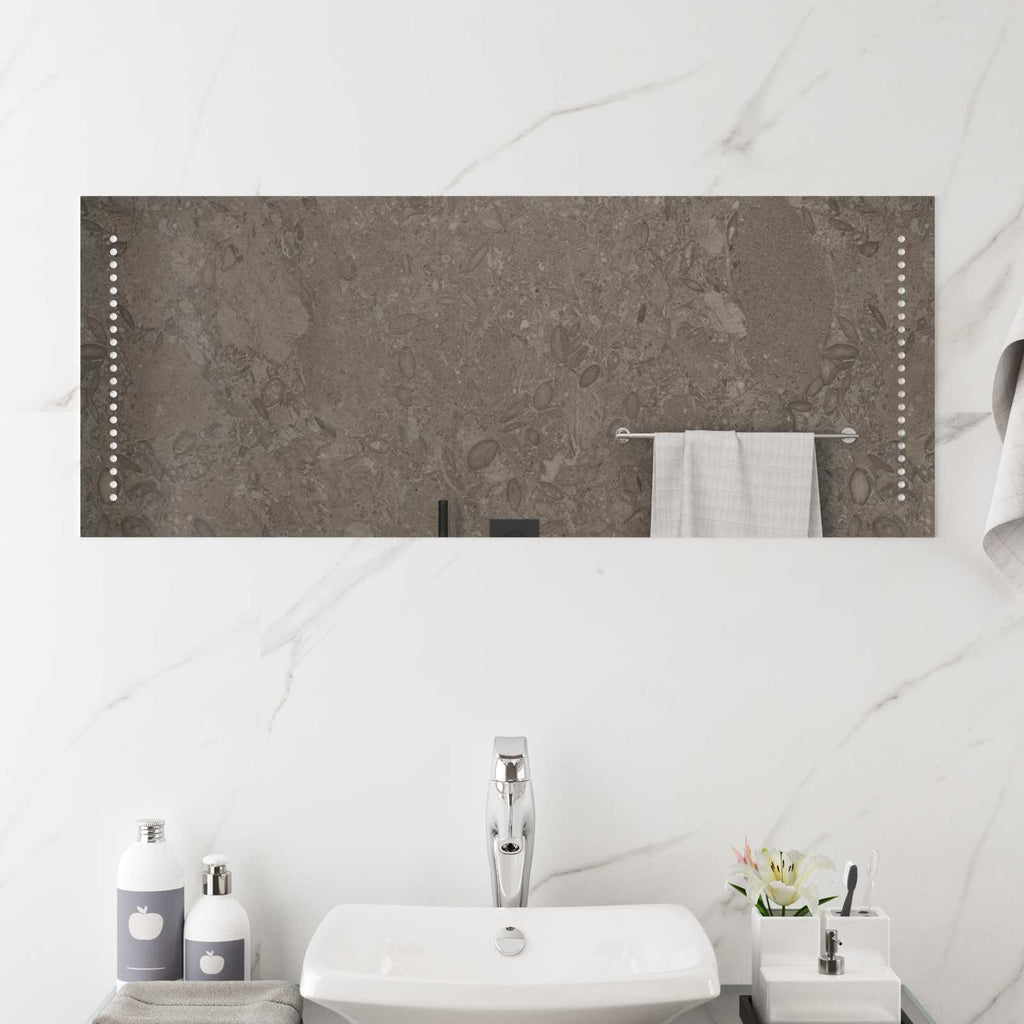 vidaXL Lustro łazienkowe LED przezroczysty 100 x 40 cm szkło hartowane