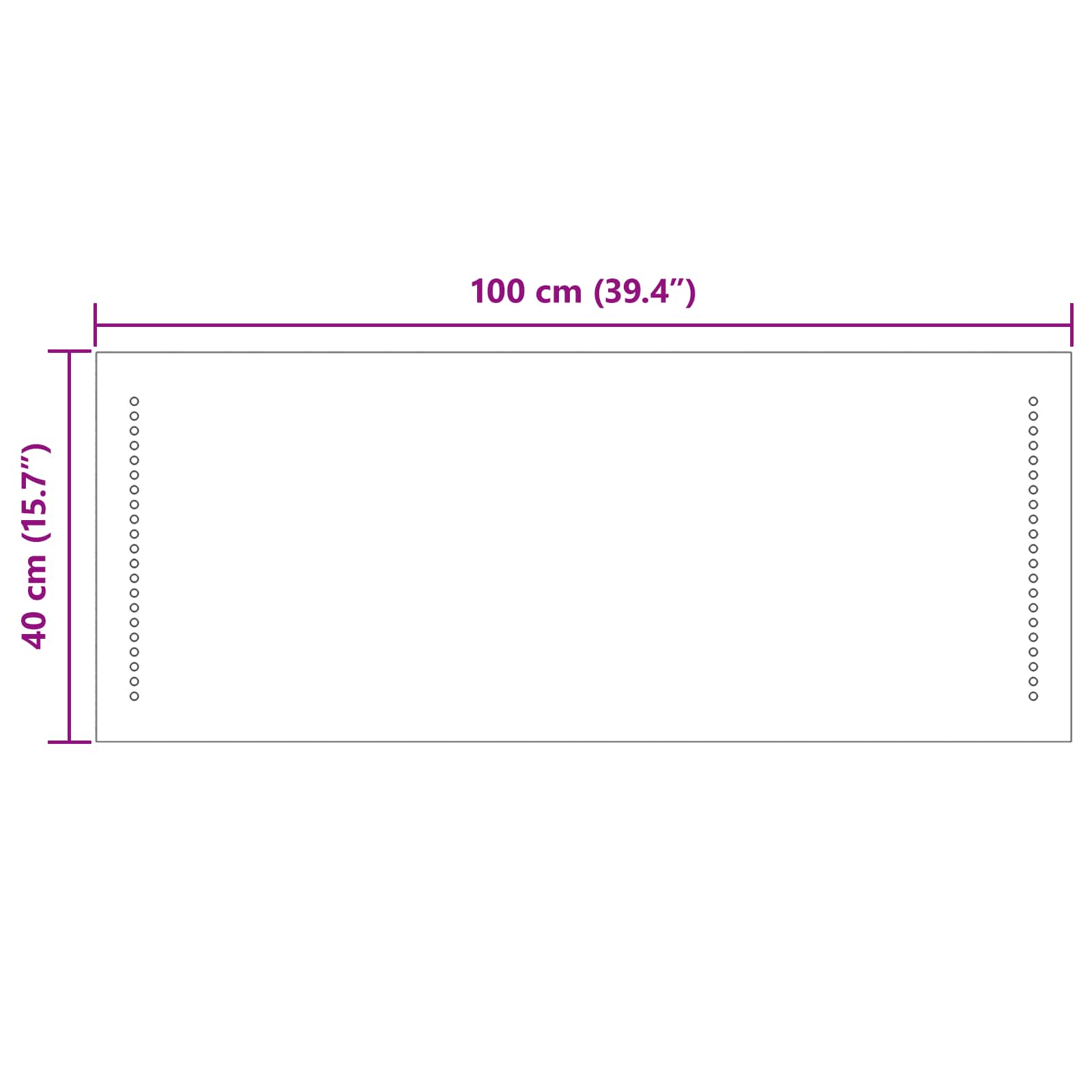 vidaXL Lustro łazienkowe LED przezroczysty 100 x 40 cm szkło hartowane
