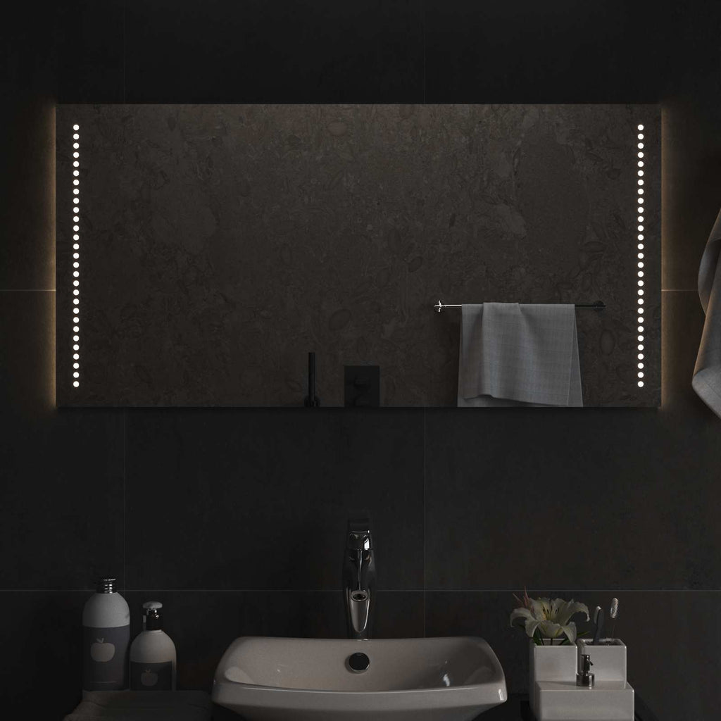 vidaXL Lustro łazienkowe LED przezroczysty 100 x 50 cm szkło hartowane
