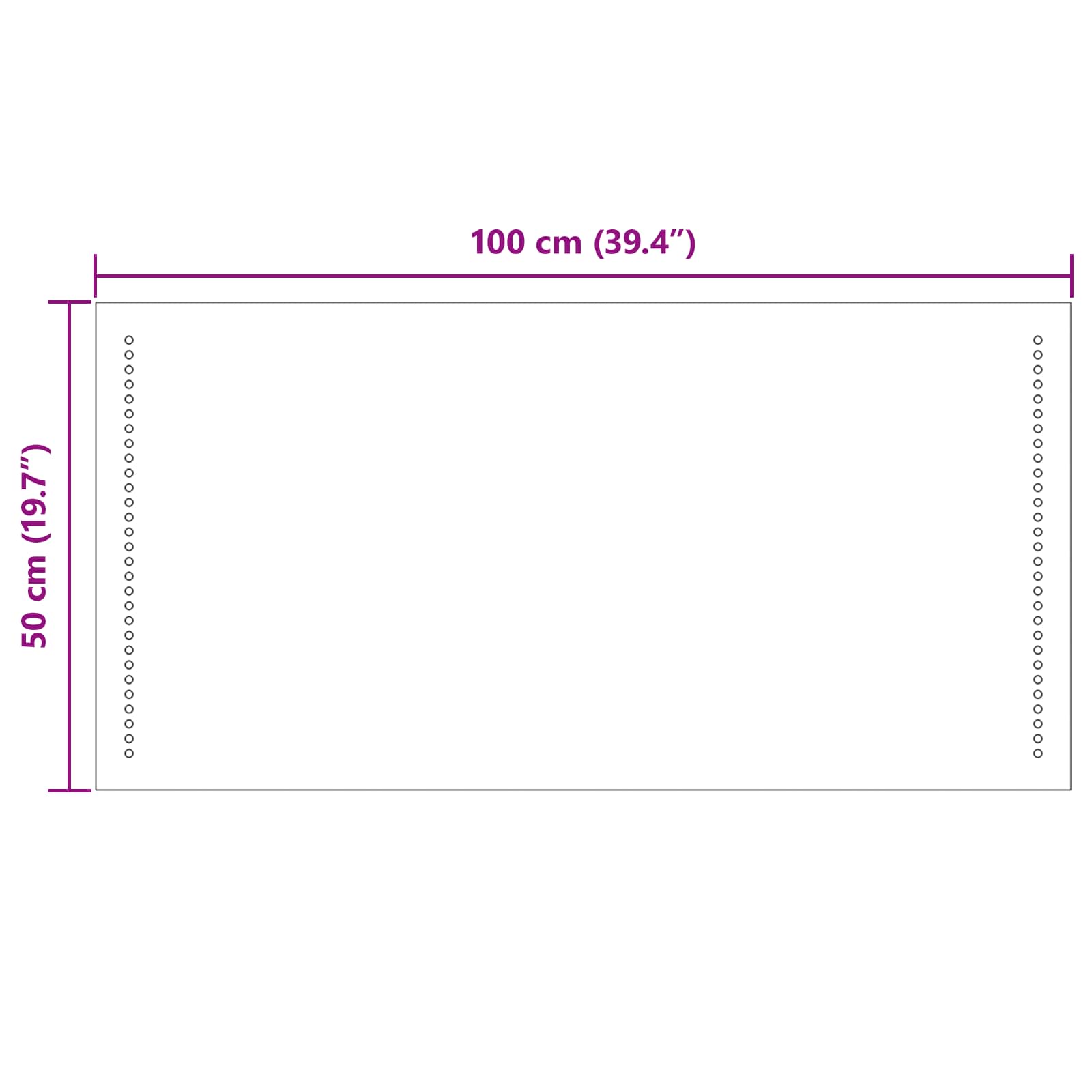 vidaXL Lustro łazienkowe LED przezroczysty 100 x 50 cm szkło hartowane