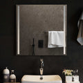 vidaXL Lustro łazienkowe LED przezroczysty 60 x 60 cm szkło hartowane