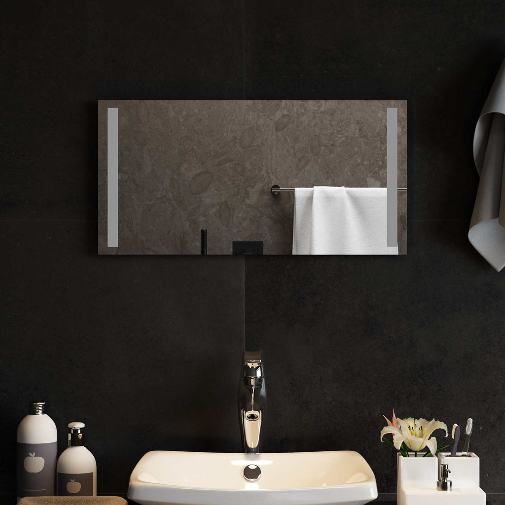 vidaXL Lustro łazienkowe LED przezroczysty 60 x 30 cm szkło hartowane