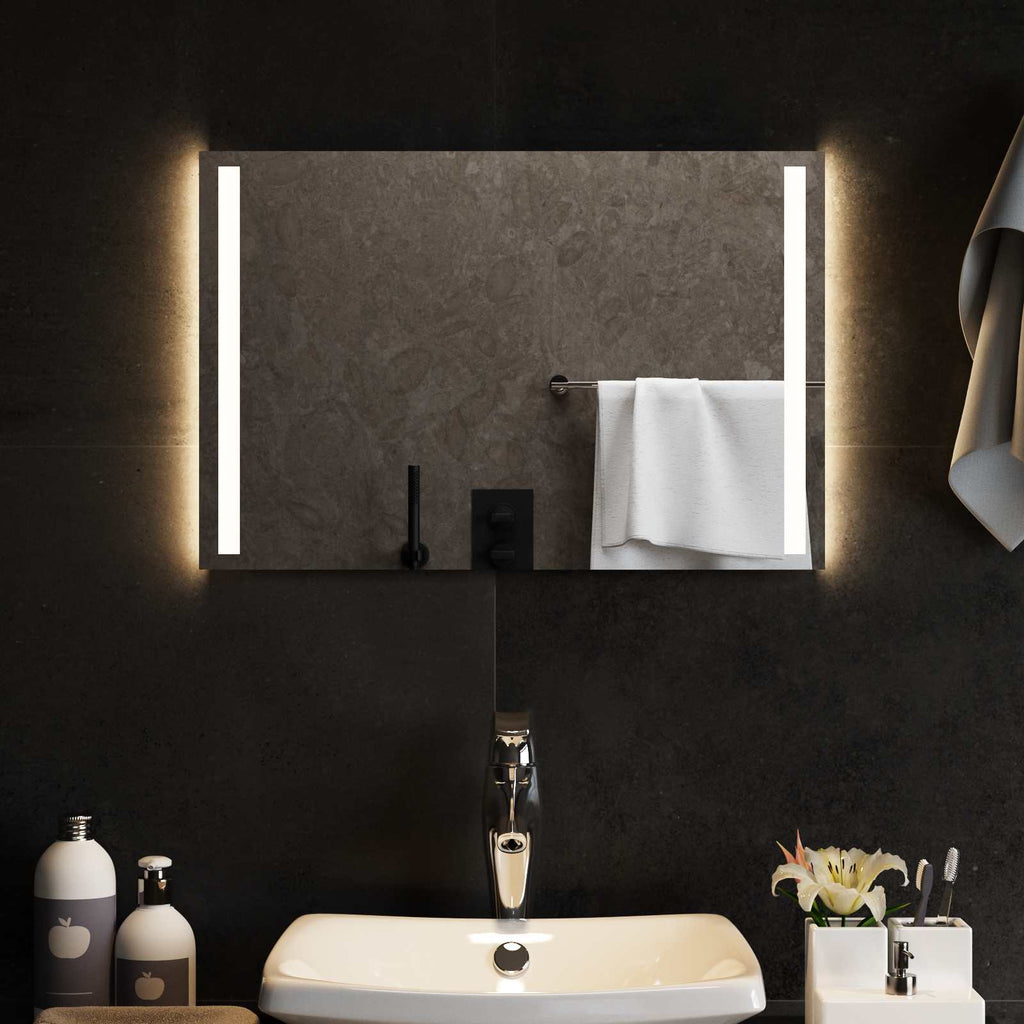 vidaXL Lustro łazienkowe LED przezroczysty 60 x 40 cm szkło hartowane