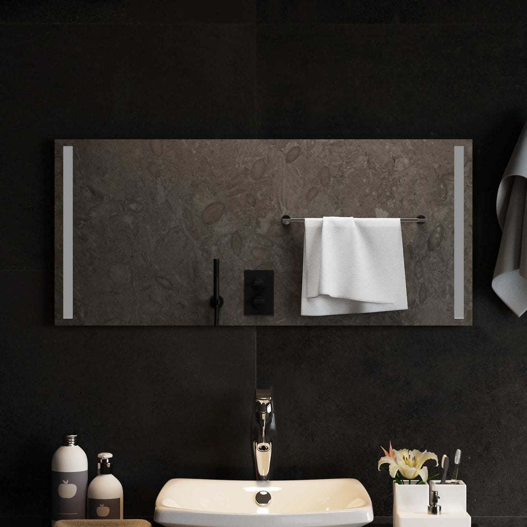 vidaXL Lustro łazienkowe LED przezroczysty 90 x 40 cm szkło hartowane