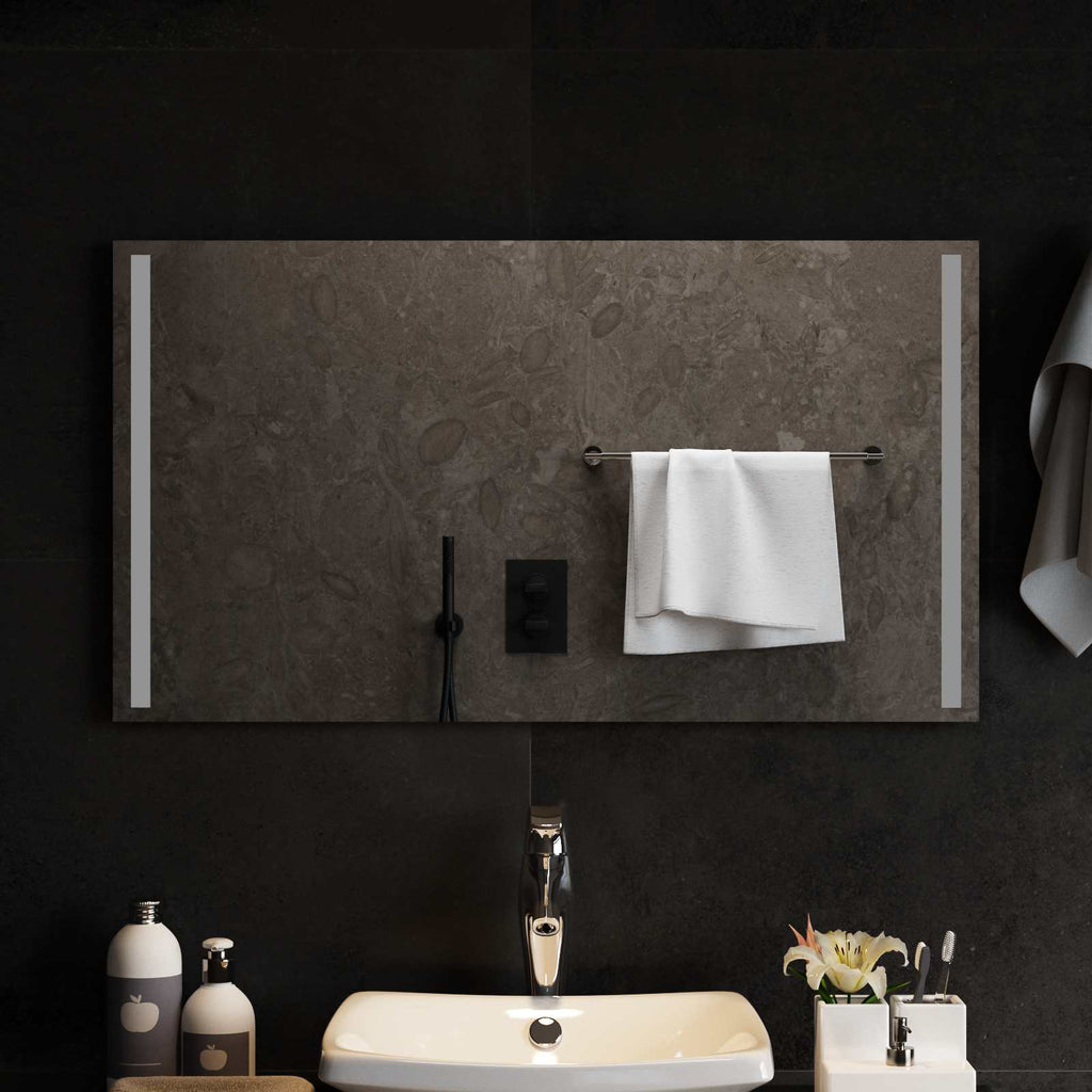 vidaXL Lustro łazienkowe LED przezroczysty 90 x 50 cm szkło hartowane