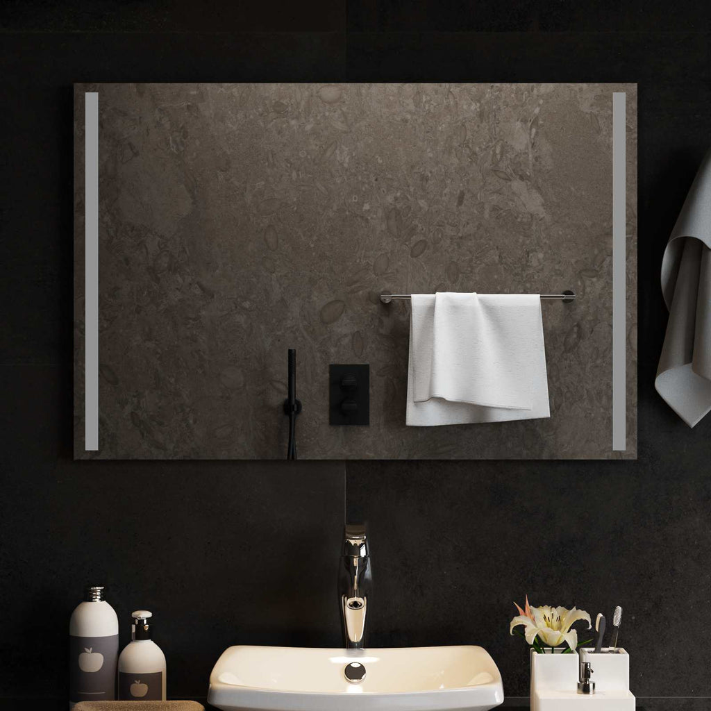 vidaXL Lustro łazienkowe LED przezroczysty 90 x 60 cm szkło hartowane