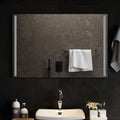 vidaXL Lustro łazienkowe LED przezroczysty 90 x 60 cm szkło hartowane