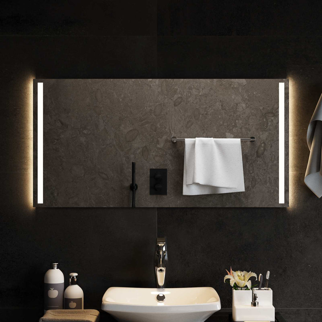 vidaXL Lustro łazienkowe LED przezroczysty 100 x 50 cm szkło hartowane