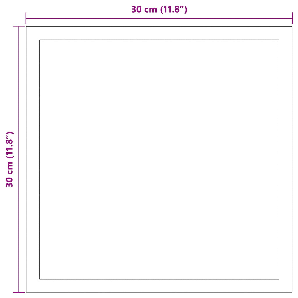 vidaXL Lustro łazienkowe LED przezroczysty 30 x 30 cm szkło hartowane