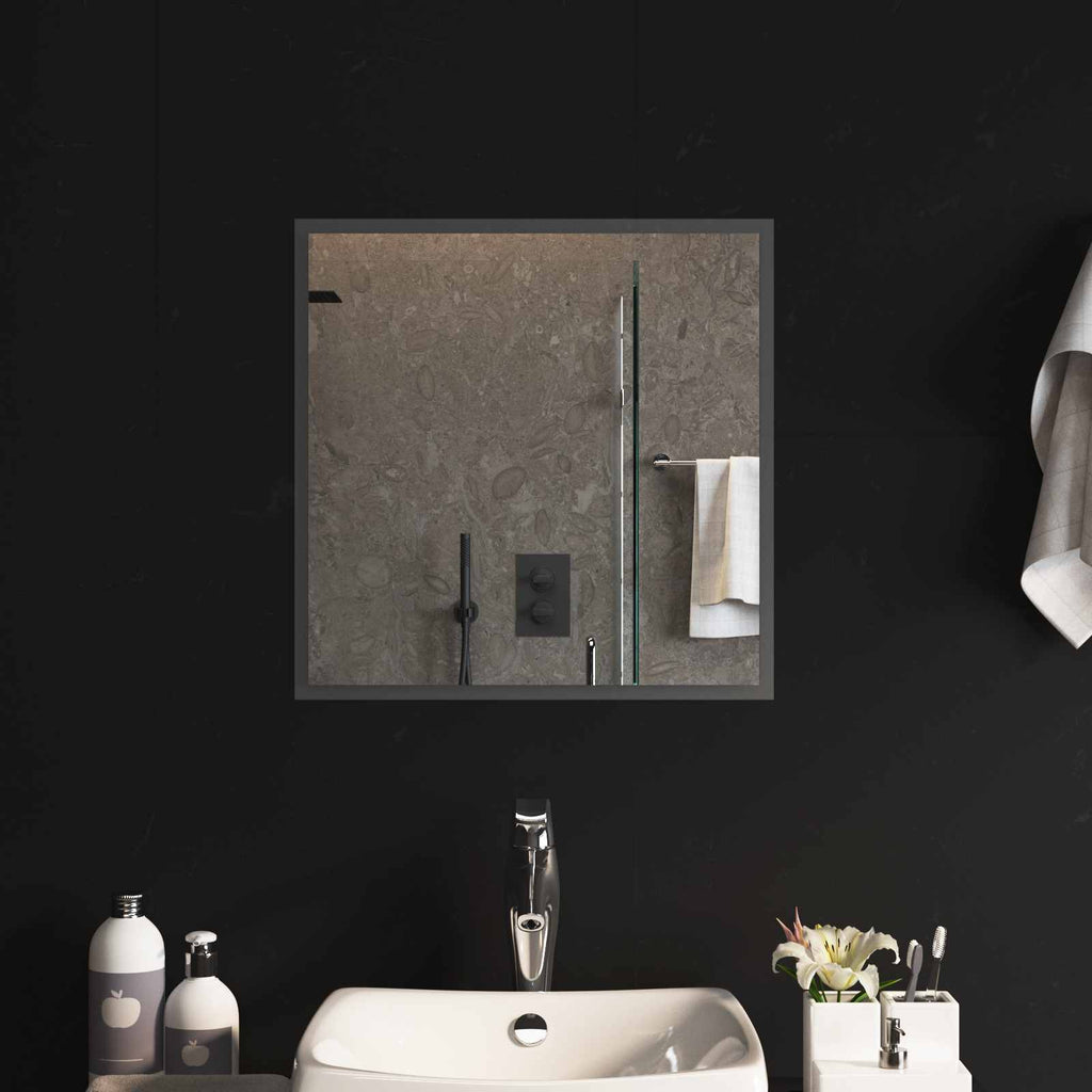 vidaXL Lustro łazienkowe LED przezroczysty 50 x 50 cm szkło hartowane
