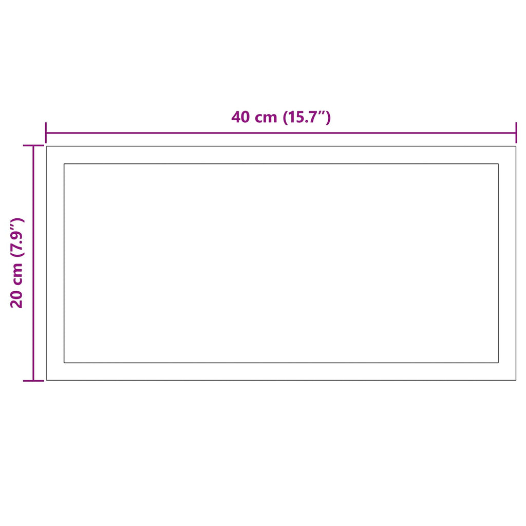 vidaXL Lustro łazienkowe LED przezroczysty 40 x 20 cm szkło hartowane