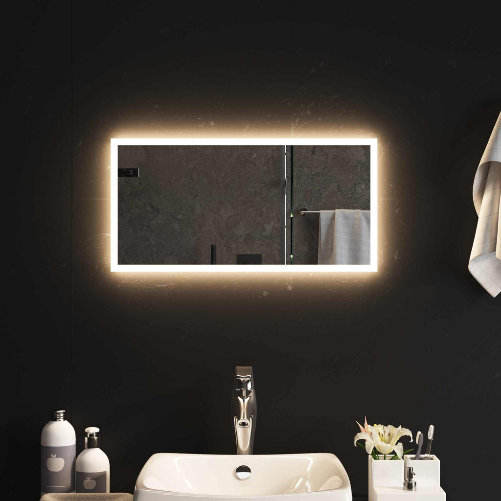 vidaXL Lustro łazienkowe LED przezroczysty 60 x 30 cm szkło hartowane