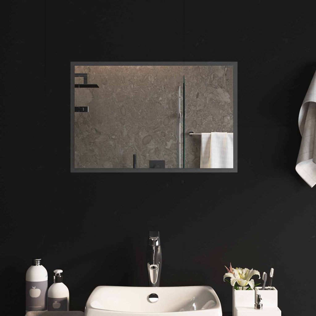 vidaXL Lustro łazienkowe LED przezroczysty 60 x 40 cm szkło hartowane