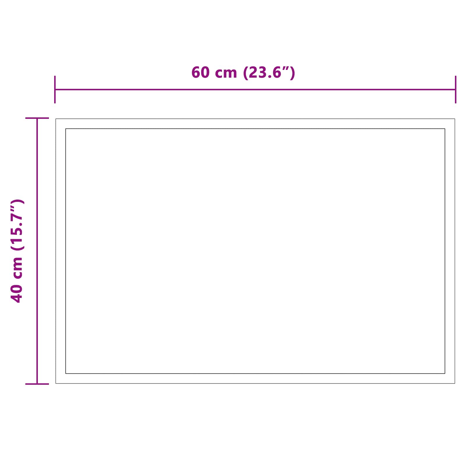 vidaXL Lustro łazienkowe LED przezroczysty 60 x 40 cm szkło hartowane