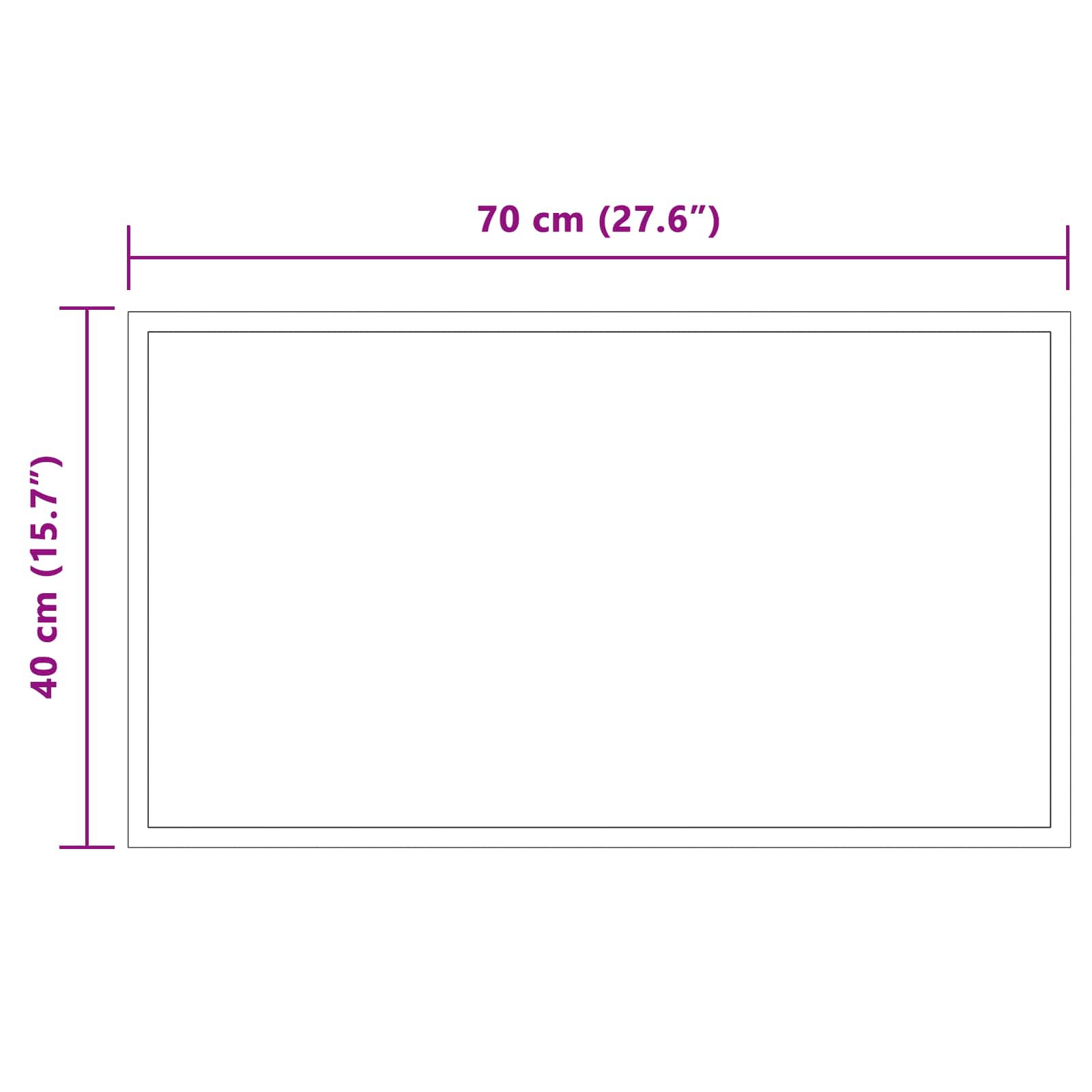 vidaXL Lustro łazienkowe LED przezroczysty 70 x 40 cm szkło hartowane