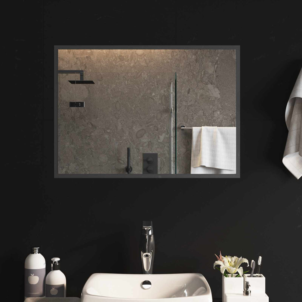 vidaXL Lustro łazienkowe LED przezroczysty 70 x 50 cm szkło hartowane