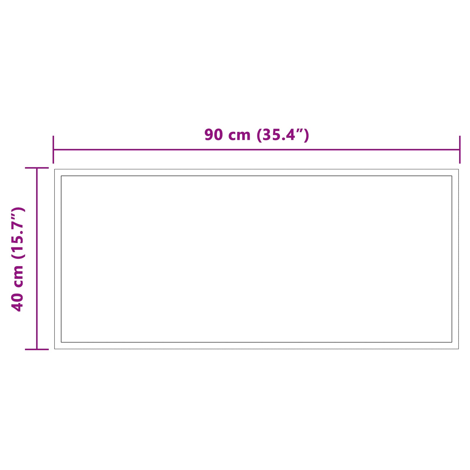 vidaXL Lustro łazienkowe LED przezroczysty 90 x 40 cm szkło hartowane