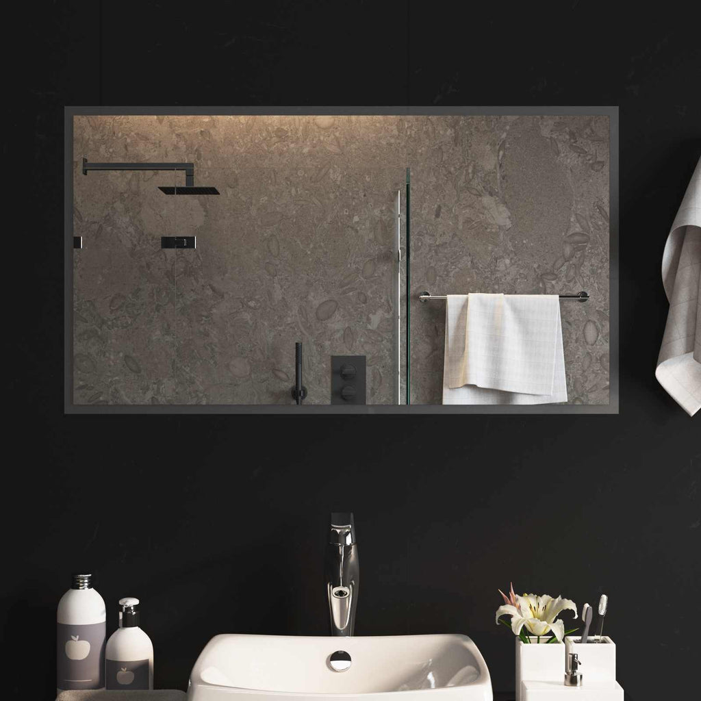 vidaXL Lustro łazienkowe LED przezroczysty 90 x 50 cm szkło hartowane