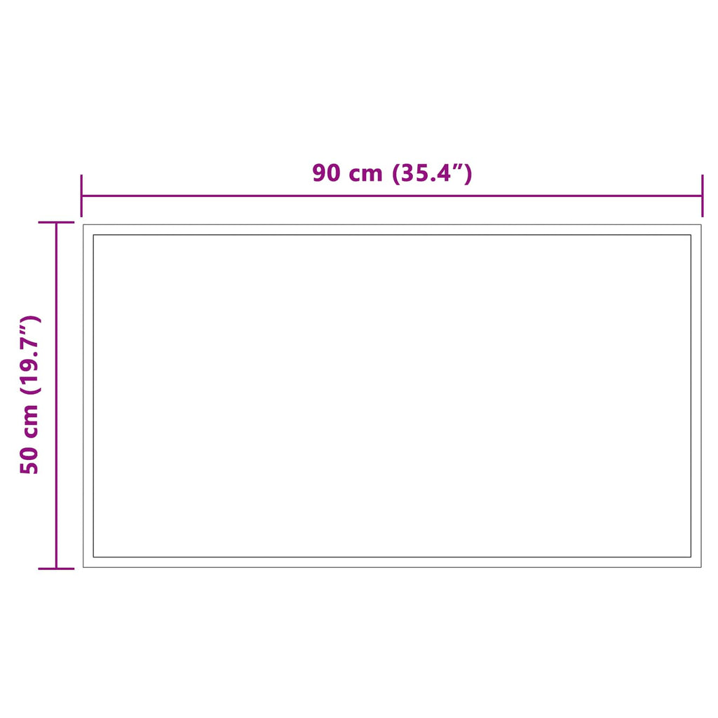 vidaXL Lustro łazienkowe LED przezroczysty 90 x 50 cm szkło hartowane