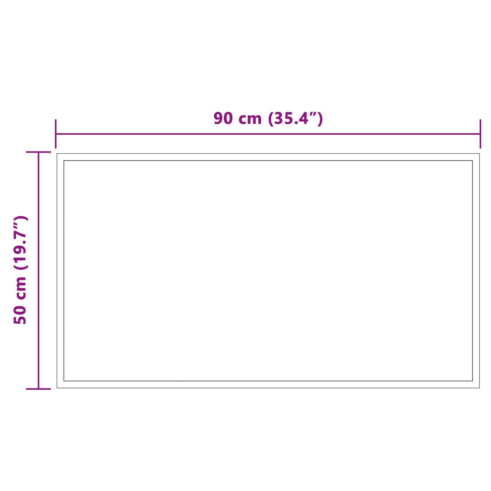 vidaXL Lustro łazienkowe LED przezroczysty 90 x 50 cm szkło hartowane