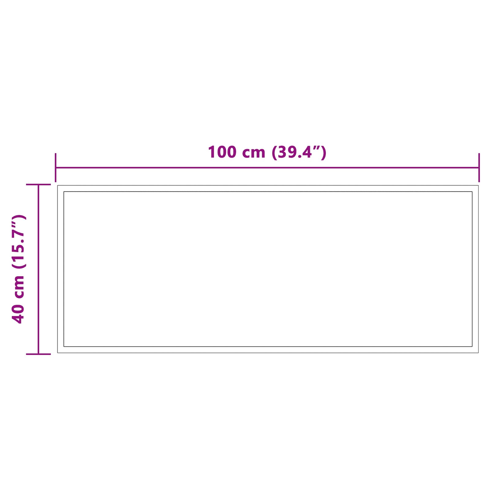 vidaXL Lustro łazienkowe LED przezroczysty 100 x 40 cm szkło hartowane