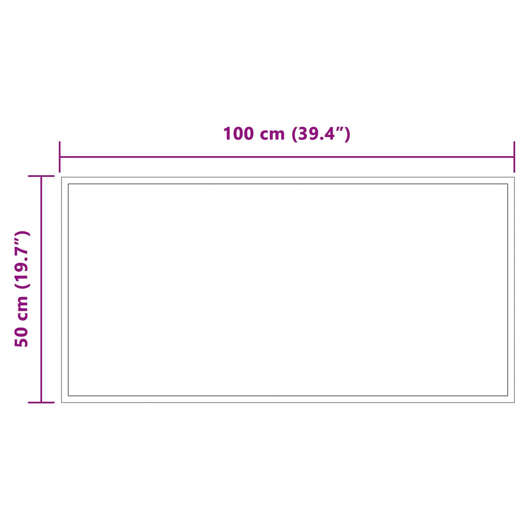 vidaXL Lustro łazienkowe LED przezroczysty 100 x 50 cm szkło hartowane