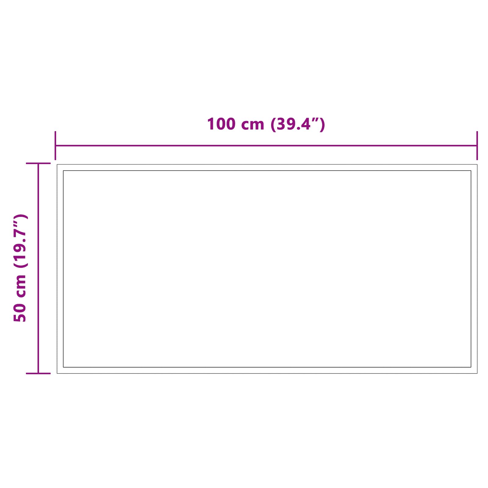 vidaXL Lustro łazienkowe LED przezroczysty 100 x 50 cm szkło hartowane