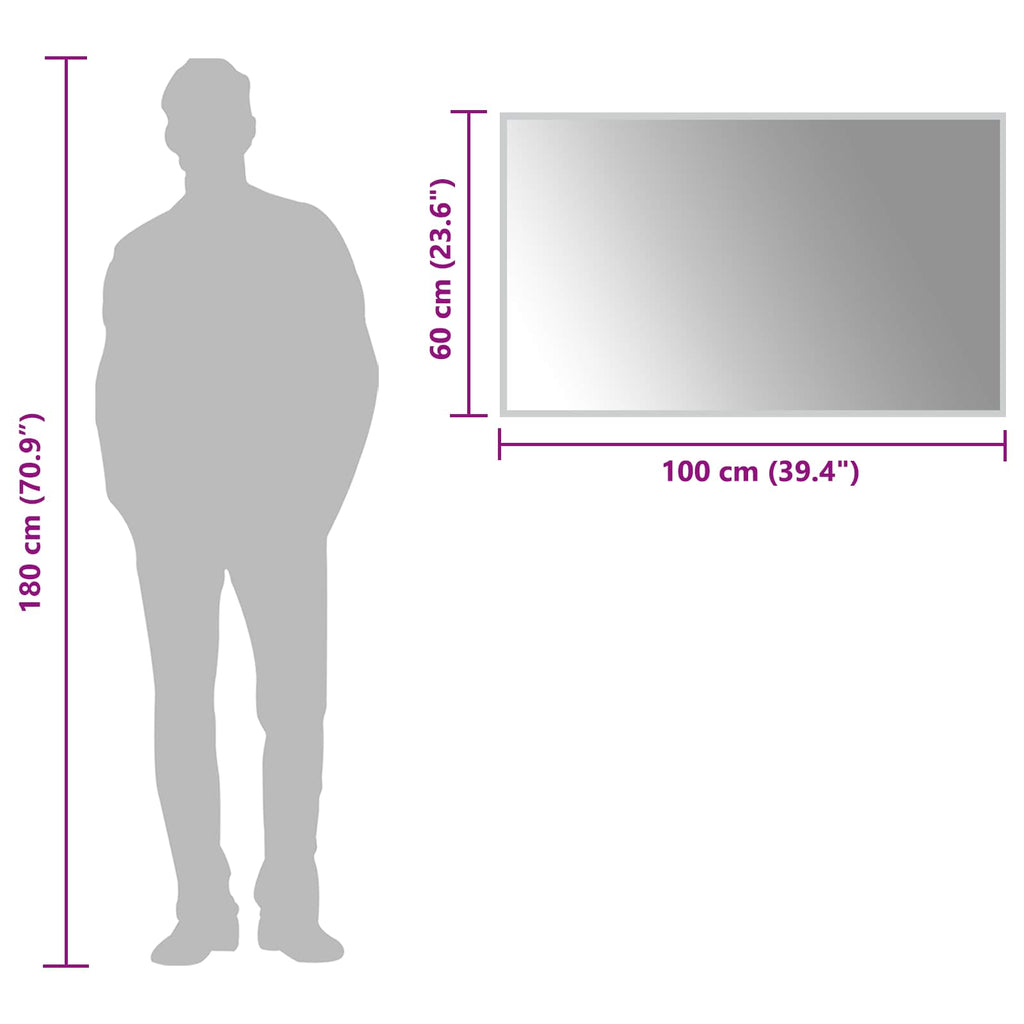 vidaXL Lustro łazienkowe LED przezroczysty 100 x 60 cm szkło hartowane