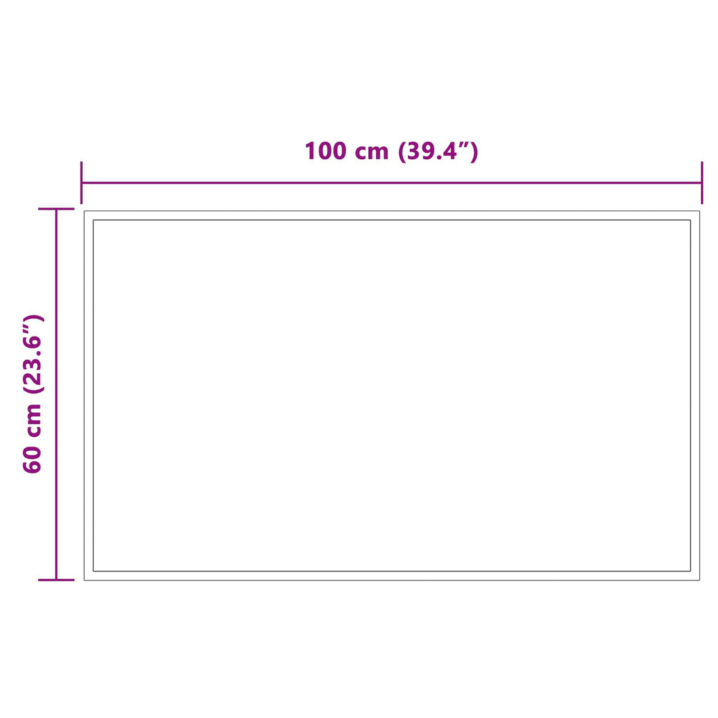 vidaXL Lustro łazienkowe LED przezroczysty 100 x 60 cm szkło hartowane