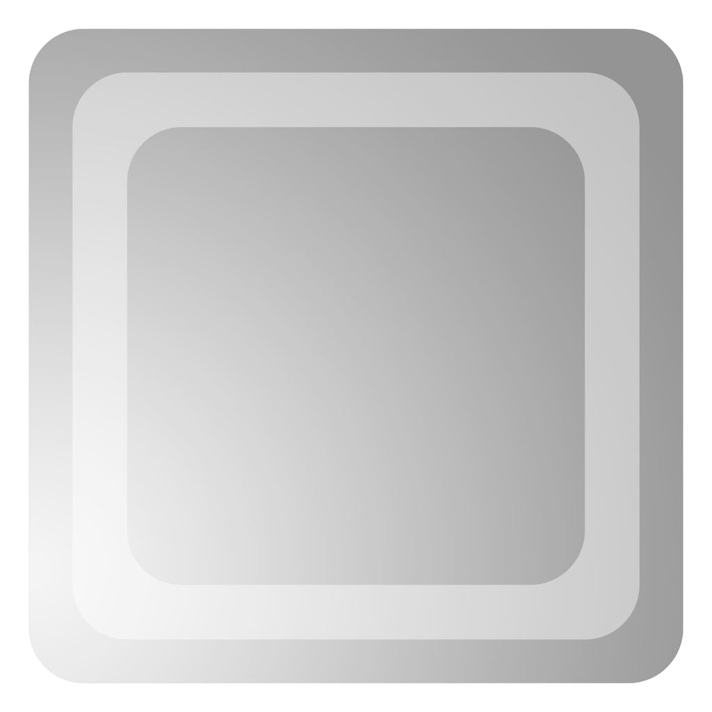 vidaXL Lustro łazienkowe LED przezroczysty 30 x 30 cm szkło hartowane