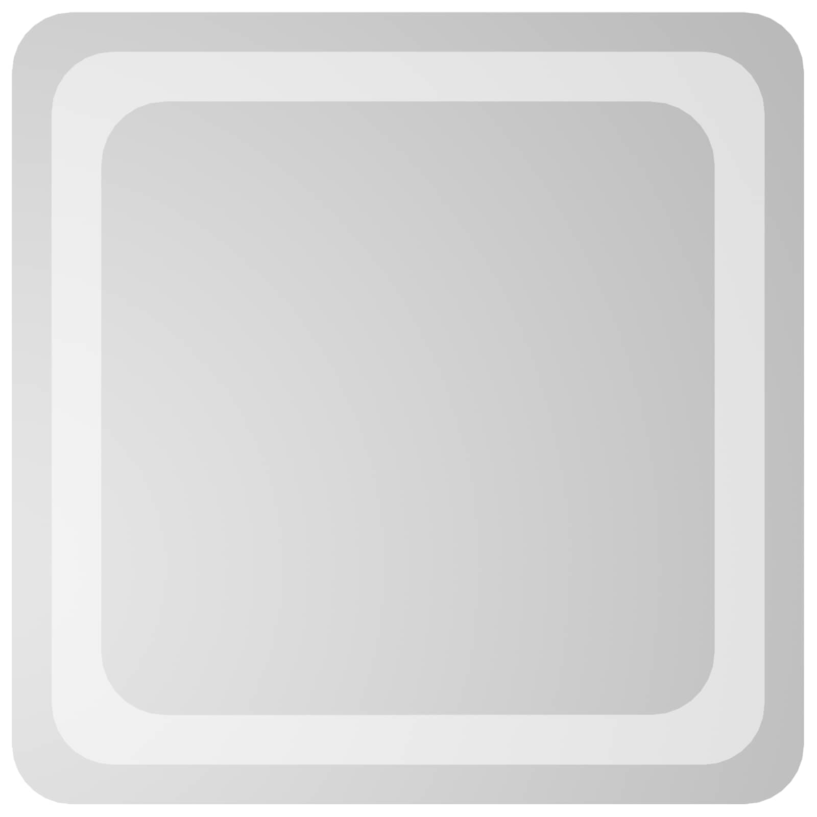 vidaXL Lustro łazienkowe LED przezroczysty 40 x 40 cm szkło hartowane
