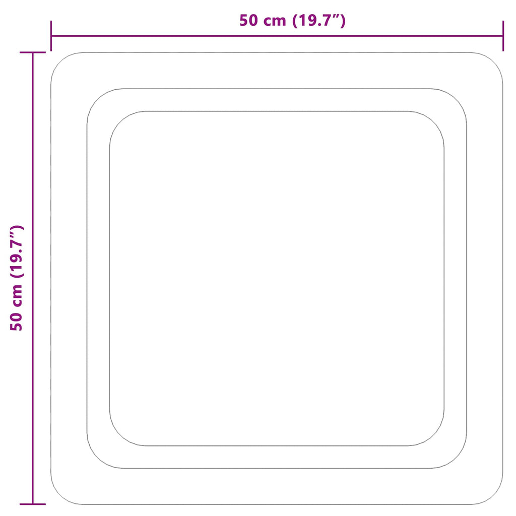 vidaXL Lustro łazienkowe LED przezroczysty 50 x 50 cm szkło hartowane