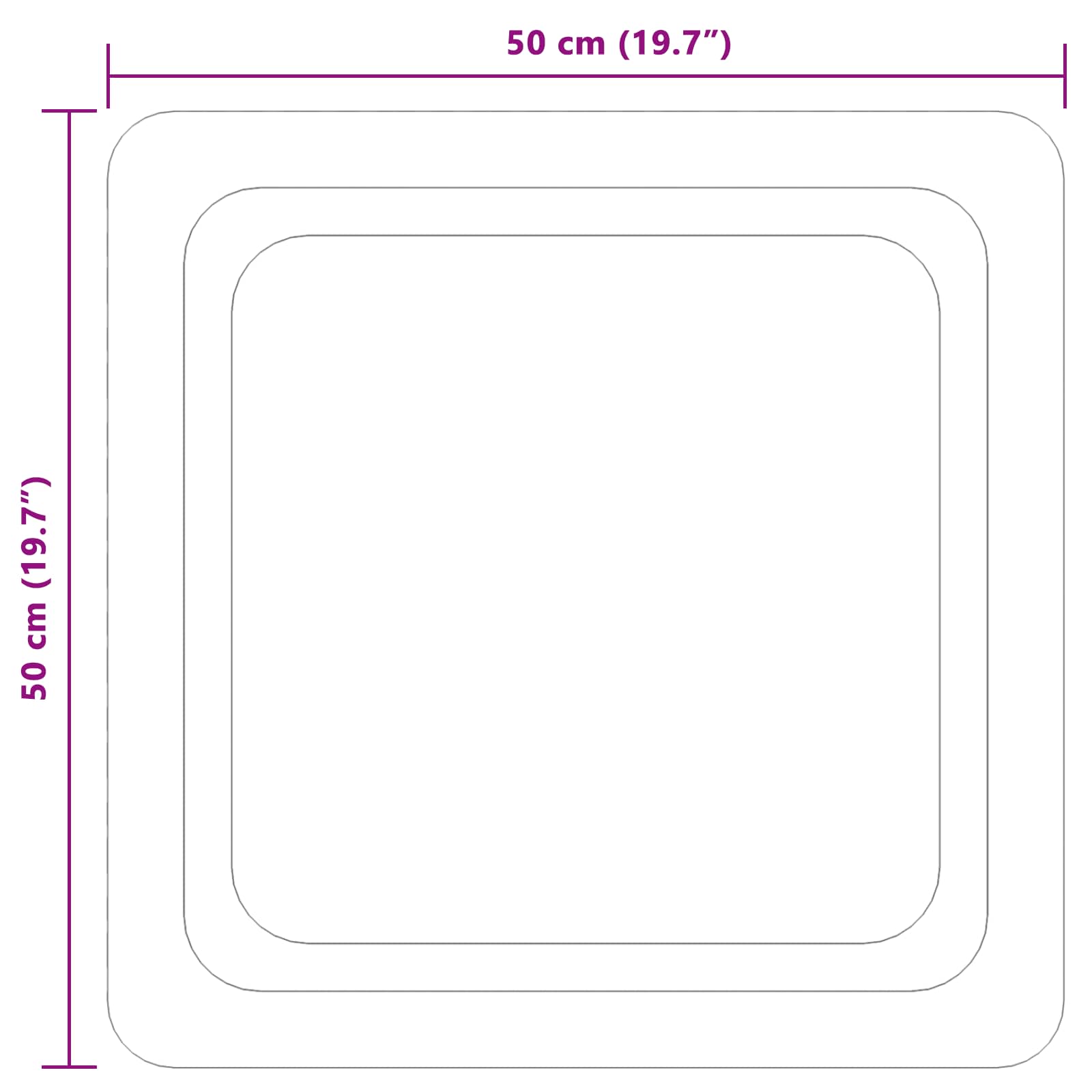 vidaXL Lustro łazienkowe LED przezroczysty 50 x 50 cm szkło hartowane