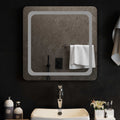 vidaXL Lustro łazienkowe LED przezroczysty 60 x 60 cm szkło hartowane