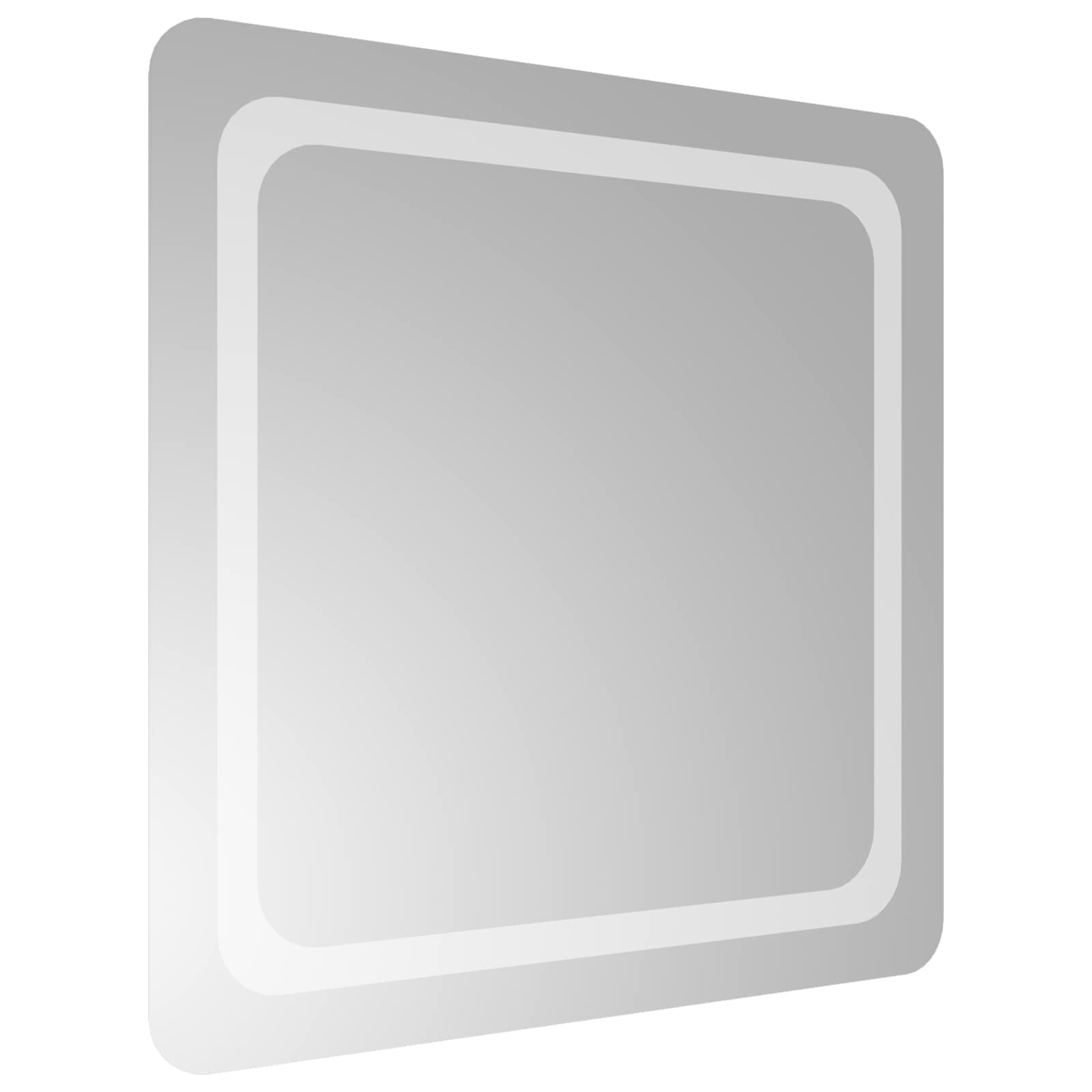 vidaXL Lustro łazienkowe LED przezroczysty 60 x 60 cm szkło hartowane