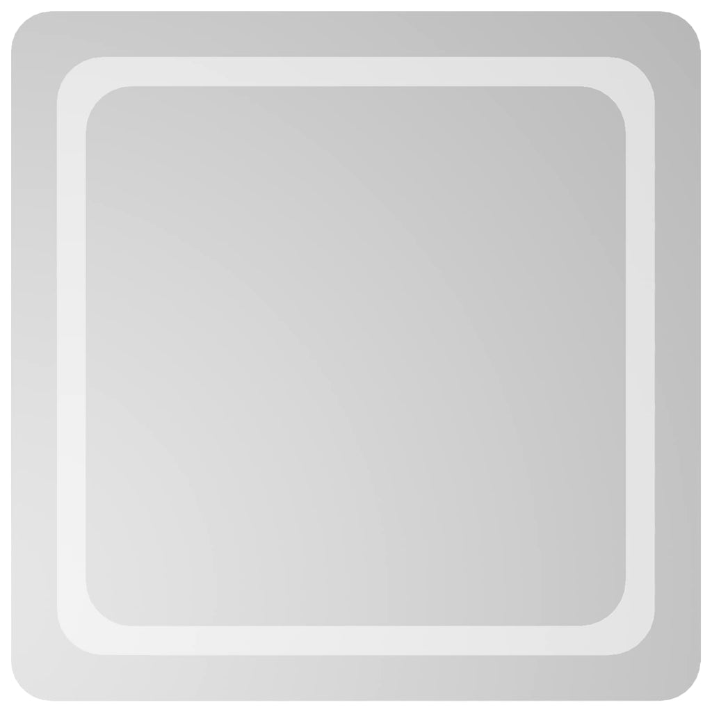 vidaXL Lustro łazienkowe LED przezroczysty 60 x 60 cm szkło hartowane