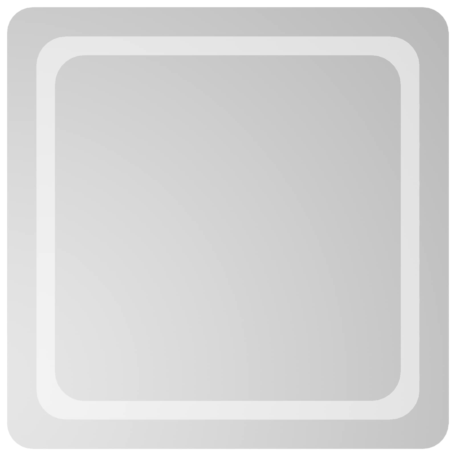 vidaXL Lustro łazienkowe LED przezroczysty 60 x 60 cm szkło hartowane