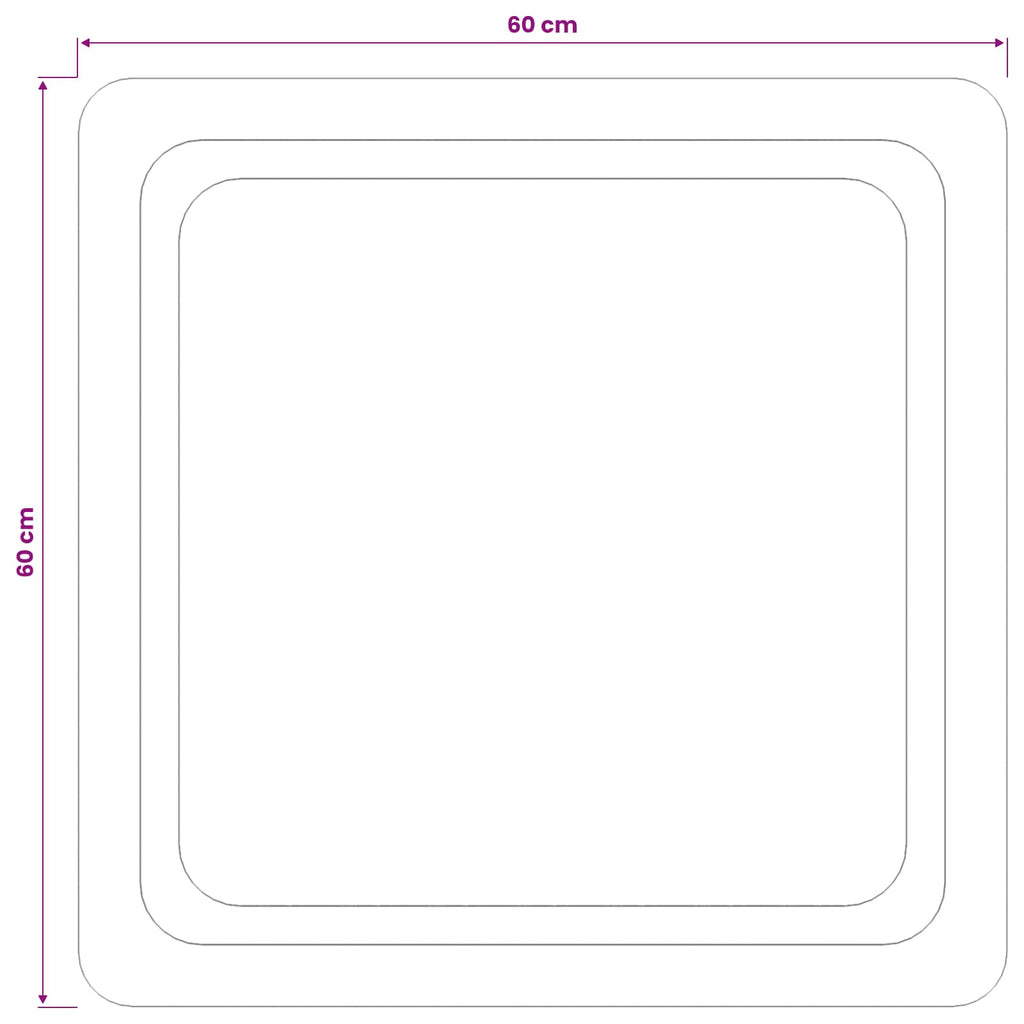 vidaXL Lustro łazienkowe LED przezroczysty 60 x 60 cm szkło hartowane