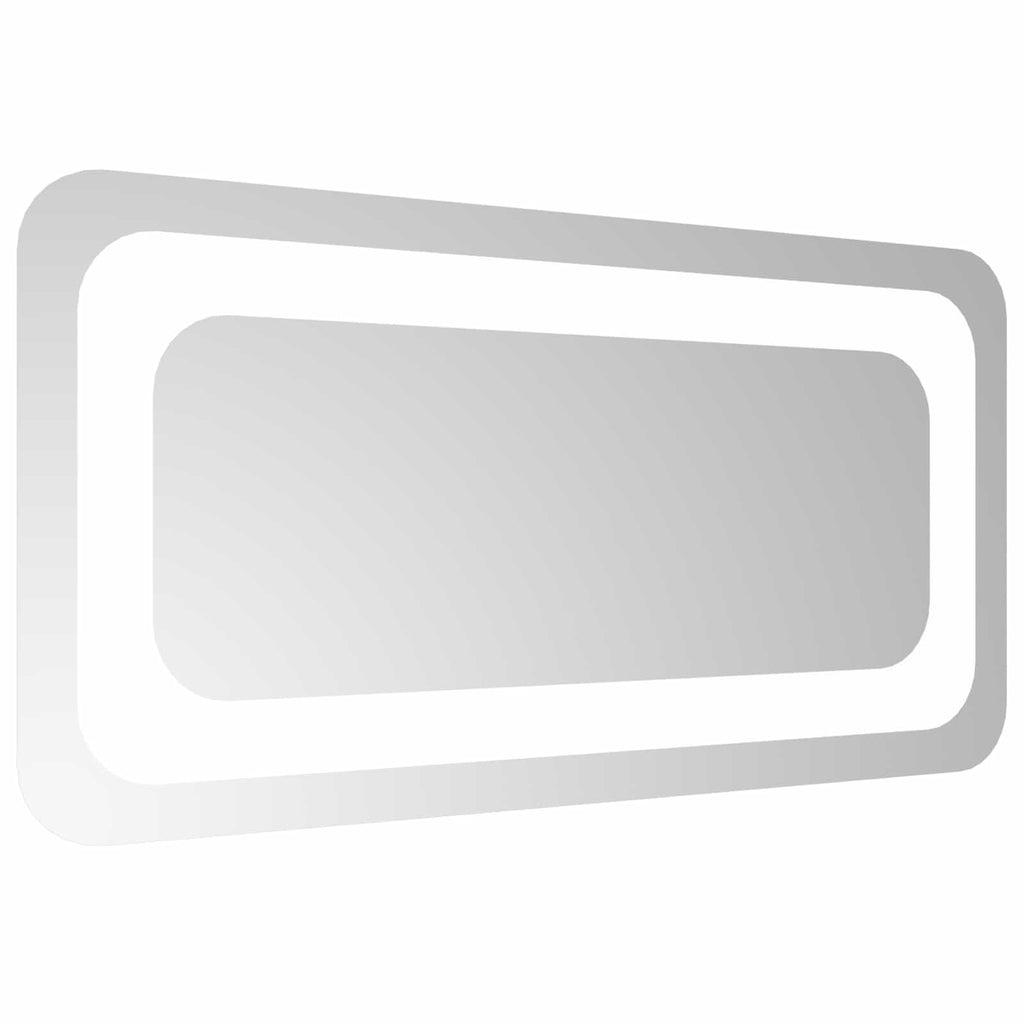 vidaXL Lustro łazienkowe LED przezroczysty 40 x 20 cm szkło hartowane